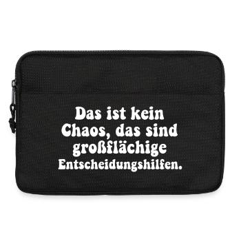 Das ist kein Chaos Spruch Humor - Laptoptasche 13" - Schwarz - Vorne