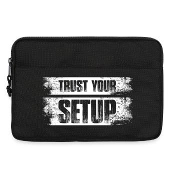 Trust your Setup Aktienmarkt Börse Trader - Laptoptasche 13" - Schwarz - Vorne