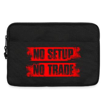 No setup no trade Stock Market Exchange Trader - Laptop bag 13" - black - Front