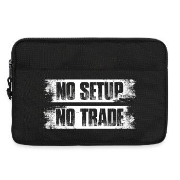 No setup no trade Stock Market Exchange Trader - Laptop bag 13" - black - Front