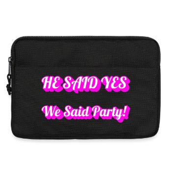 He Said Yes We Said Party – Gay Bachelor Party Cre - Sacoche pour ordinateur portable 13 pouces - noir - Devant