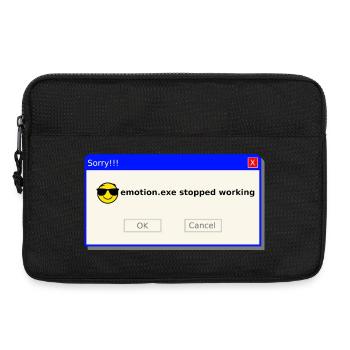 Emotion.exe Error – Dark Glitch Streetwear - Laptoptasche 13" - Schwarz - Vorne