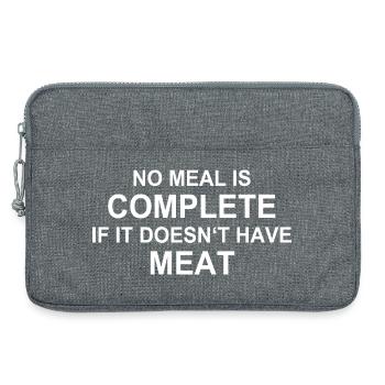 Amoureux de la viande grillant des burgers barbecue steak western - Sacoche pour ordinateur portable 13 pouces - gris chiné - Devant