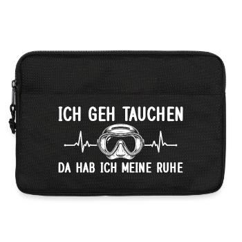 Ich geh Tauchen – Da hab ich meine Ruhe - Laptoptasche 13" - Schwarz - Vorne