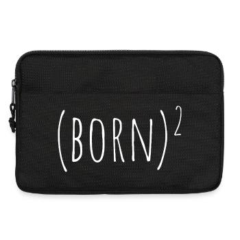Born² Handschriftliche Typografie - Laptoptasche 13" - Schwarz - Vorne