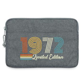 54th birthday 1972 Born 1972 - Laptop bag 13" - heather grey - Front