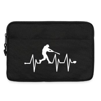 Heartbeat Baseball - Laptoptasche 13" - Schwarz - Vorne