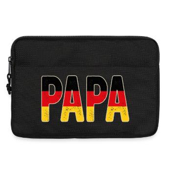 Papa Deutschland Flagge - Laptoptasche 13" - Schwarz - Vorne