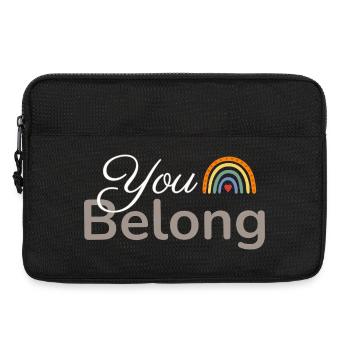You Belong Regenbogen Herz Design - Laptoptasche 13" - Schwarz - Vorne