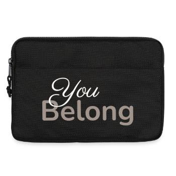 You Belong Typography Design Minimalist Taupe - Laptop bag 13" - black - Front