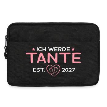 Ich werde Tante 2027 – Baby Ankündigung - Laptoptasche 13" - Schwarz - Vorne
