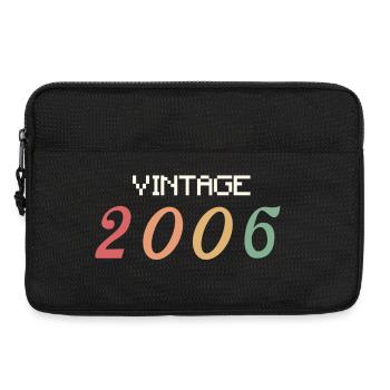 T-Shirt 20 Ans 2006 Grunge Distressed - Sacoche pour ordinateur portable 13 pouces - noir - Devant