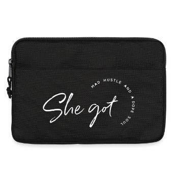 She Got Hustle - Laptop bag 13" - black - Front