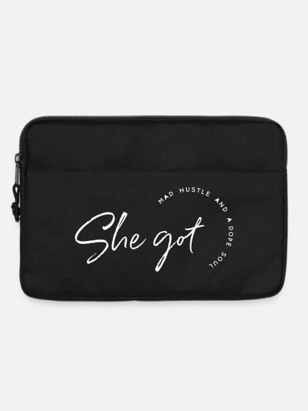 She Got Hustle - Laptop bag 13" - black