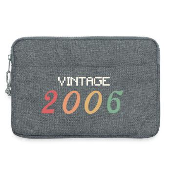 20 Jahre altes Grunge-T-Shirt von 2006 - Laptoptasche 13" - Grau meliert - Vorne
