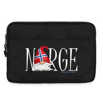 Nordischer Gnom mit Flaggenmütze - Laptoptasche 13" - Schwarz - Vorne