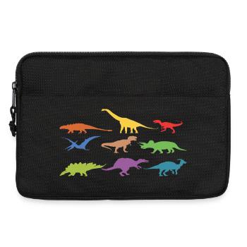 Colorful dinosaurs - Laptop bag 13" - black - Front