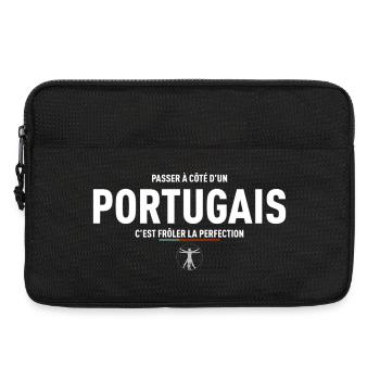 Passer A Cote D Un Portugais C Est Froler La Pe... - Sacoche pour ordinateur portable 13 pouces - noir - Devant