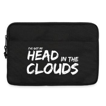 Head in the Clouds White par les rêveurs éveillés - Sacoche pour ordinateur portable 13 pouces - noir - Devant