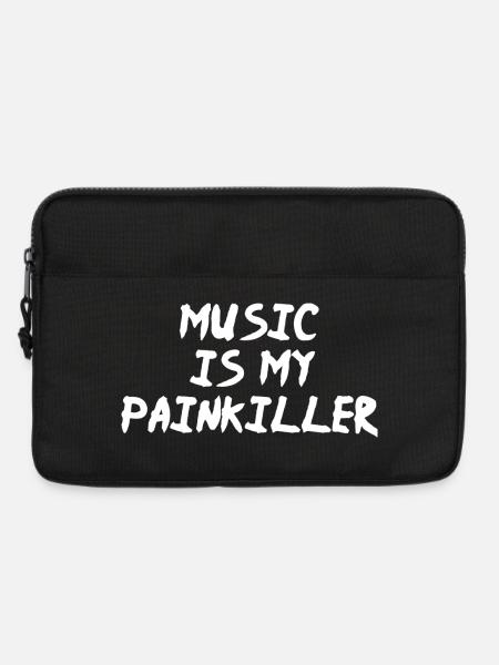 Music Is My Painkiller - Laptop bag 13" - black