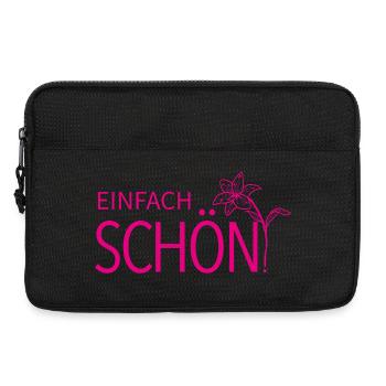 Einfach Schön, mit Lilie - Laptoptasche 13" - Schwarz - Vorne