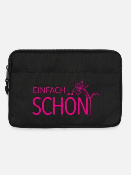 Einfach Schön, mit Lilie - Laptoptasche 13" - Schwarz