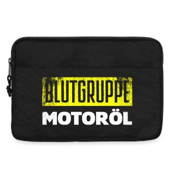 Blutgruppe Motoröl Kfz Mechaniker Auto Schrauber - Laptoptasche 13" - Schwarz - Vorne