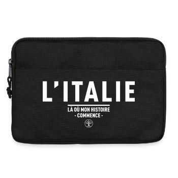 L Italie La Ou Mon Histoire Commence T-Shirt Ca... - Sacoche pour ordinateur portable 13 pouces - noir - Devant