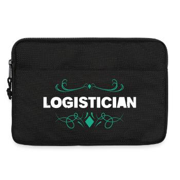 Logo vintage Logistician Imprimé - Sacoche pour ordinateur portable 13 pouces - noir - Devant