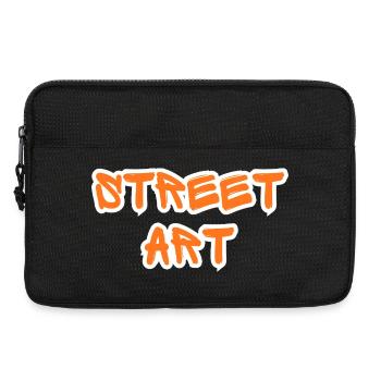 Art de Rue Graffiti Orange - Sacoche pour ordinateur portable 13 pouces - noir - Devant