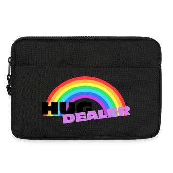 Autocollants Hug Dealer : design arc-en-ciel coloré - Sacoche pour ordinateur portable 13 pouces - noir - Devant
