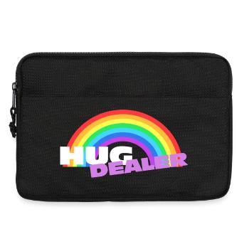Autocollants Hug Dealer : design arc-en-ciel coloré - Sacoche pour ordinateur portable 13 pouces - noir - Devant