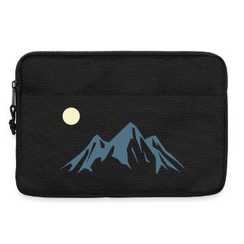 Lever de soleil en silhouette de montagne - Sacoche pour ordinateur portable 13 pouces - noir - Devant