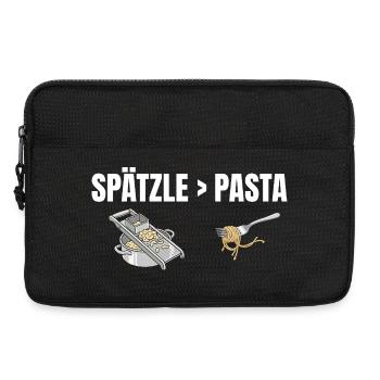 Spätzle sind besser als Pasta Schwäbisch - Laptoptasche 13" - Schwarz - Vorne