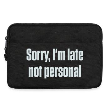 Entschuldigung, dass ich zu spät bin. Nicht persönlich, ADHS, neurodivergent. - Laptoptasche 13" - Schwarz - Vorne