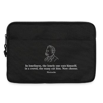 Citation de Friedrich Nietzsche - Sacoche pour ordinateur portable 13 pouces - noir - Devant