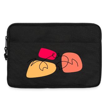 Crabe en art linéaire avec fond coloré - Sacoche pour ordinateur portable 13 pouces - noir - Devant