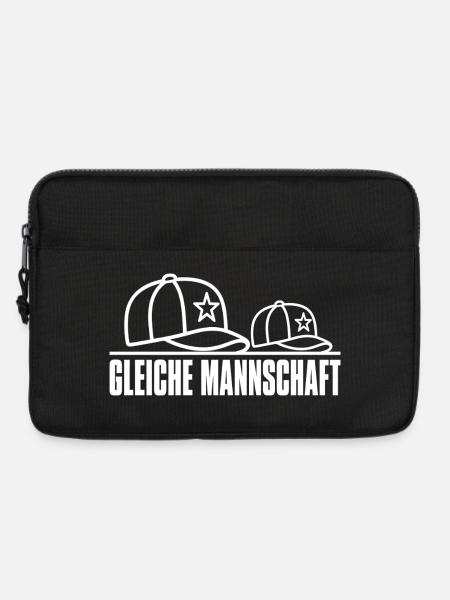 Gleiche Mannschaft Caps Baseball Partner Shirt - Laptoptasche 13" - Schwarz