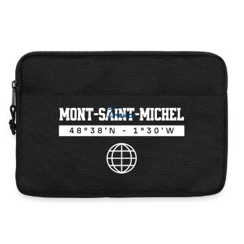 Mont-Saint-Michel Frankreich Koordinaten Souvenir - Laptoptasche 13" - Schwarz - Vorne