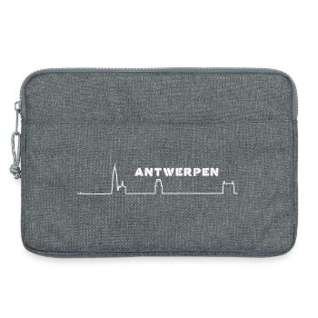 Antwerp Minimalist Skyline - Laptop bag 13" - heather grey - Front