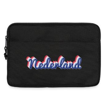 Nederland Script Flagfarben - Laptoptasche 13" - Schwarz - Vorne