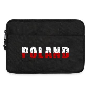 Poland design in grunge style - Laptop bag 13" - black - Front