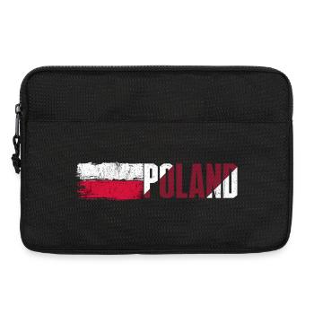 Drapeau de la Pologne Typographie audacieuse - Sacoche pour ordinateur portable 13 pouces - noir - Devant