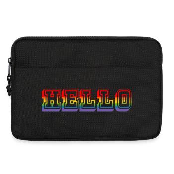 LGBTQI HELLO rainbow tshirt - Laptoptasche 13" - Schwarz - Vorne