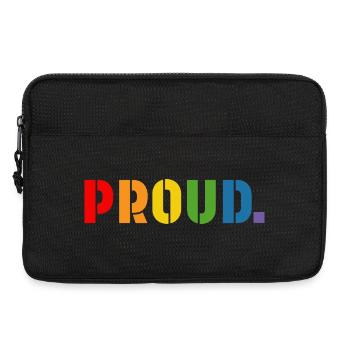 Rainbow shirt proud, LGBT lgbtqi queer - Laptoptasche 13" - Schwarz - Vorne