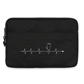 Heartline Run: Paar auf Beat - Laptoptasche 13" - Schwarz - Vorne