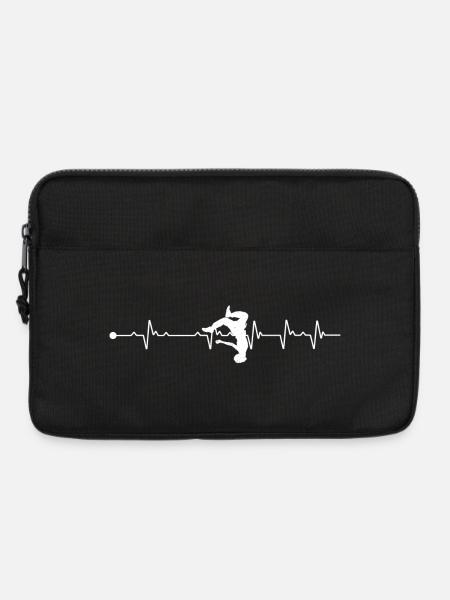 Herzschlag Pakour - Laptoptasche 13" - Schwarz