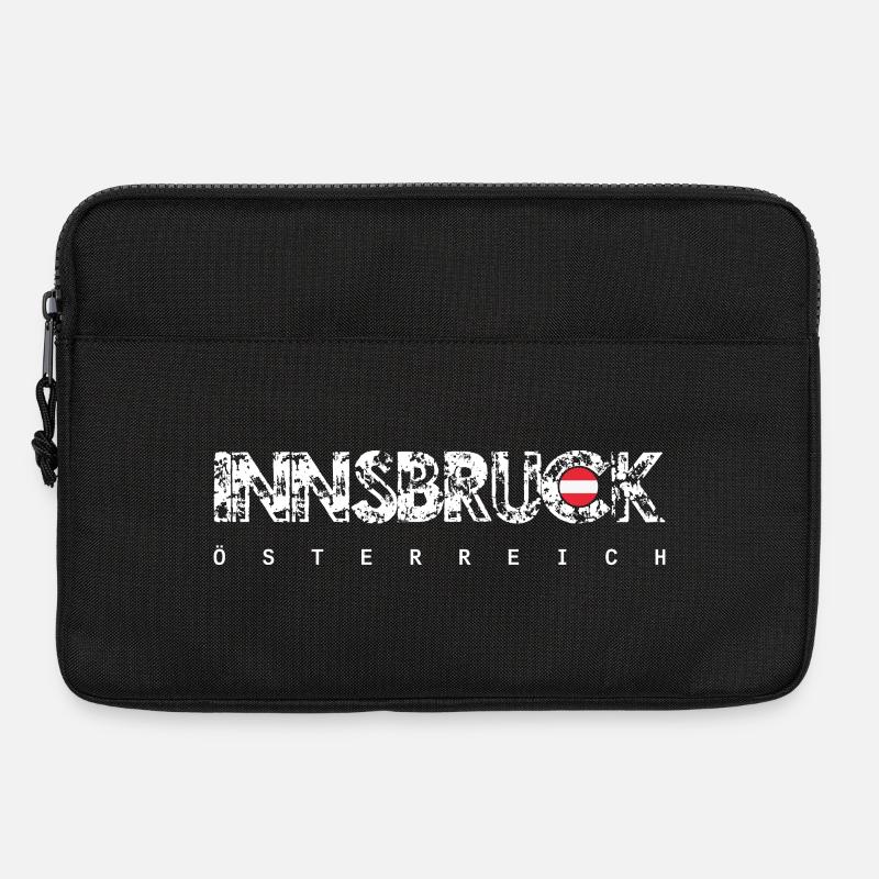Innsbrucker Distressed Wortmarke - Laptoptasche 13" - Schwarz