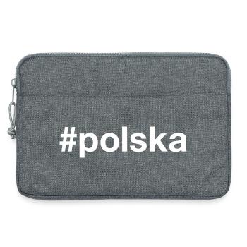 POLSKA Poland Polen Hashtag - Laptoptasche 13" - Grau meliert - Vorne