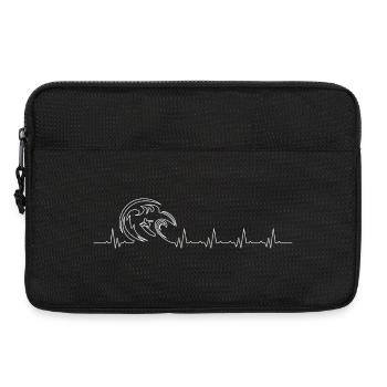 Heartbeat surfing - Laptop bag 13" - black - Front
